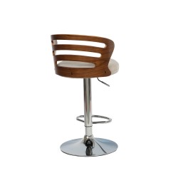 Tabouret de bar réglable Emilio taupe 65-75 cm