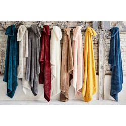 Plaid Luxe crème doublé en polyester 170x240 cm