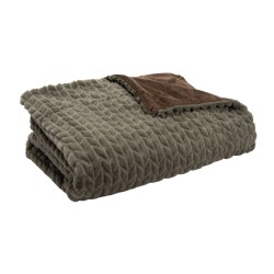 Plaid Chevron kaki 130x 170 cm
