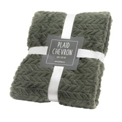 Plaid Chevron kaki 130x 170 cm