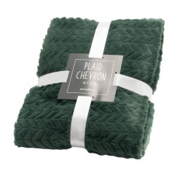Plaid Chevron vert 130x170 cm