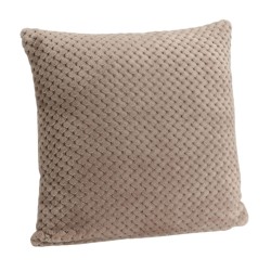 Coussin Damier taupe 40x40cm