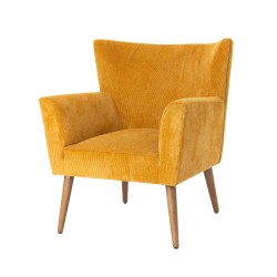 Fauteuil en velours côtelé...