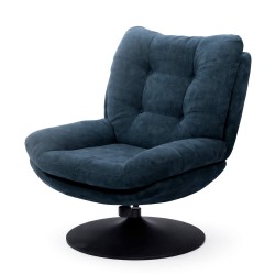 Fauteuil en tissu bleu avec...