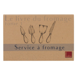 Coffret service fromage 4 couverts de service bois et inox