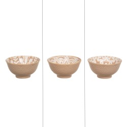 Coupelle beige Safi 9,5 cm (lot de 3)