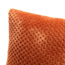 Coussin Damier Terracotta 40x40 cm