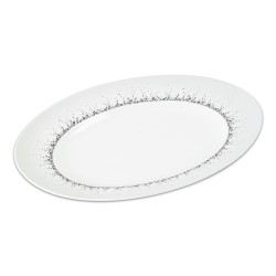Plat ovale Boréalis gris 35 cm