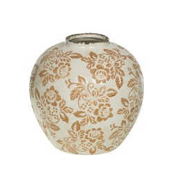 Vase Tampon fleurs beige...