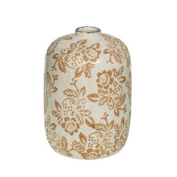 Vase Tampon fleurs beige...
