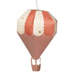 Suspension Montgolfière cirque rouge 32 cm