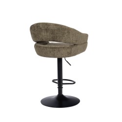 Tabouret de bar en tissu kaki Eddy (lot de 2)