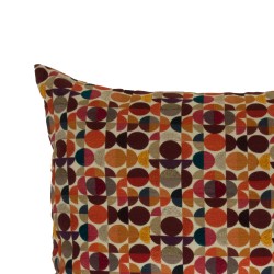 Grand coussin Disquettes en coton imprimé 50x80 cm