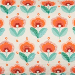 Coussin rétro orange 30x50 cm
