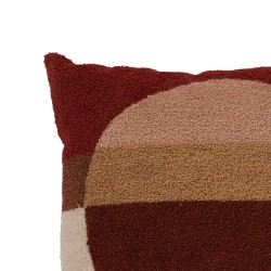 Coussin tufté imprimé multicolore 40x40 cm