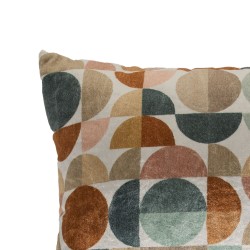Coussin Circle en coton imprimé 45x45 cm