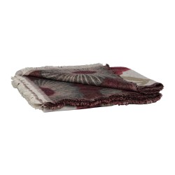 Plaid Lilou fleurs prune 130x170 cm