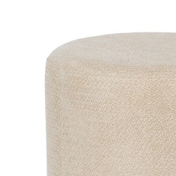 Pouf Twisty D 39 cm beige en tissu