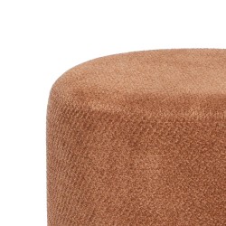 Pouf Twisty D 39 cm orange en tissu