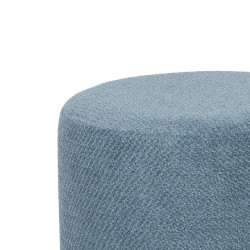 Pouf Twisty D 39 cm bleu en tissu