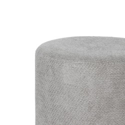 Pouf Twisty D 39 cm gris clair en tissu