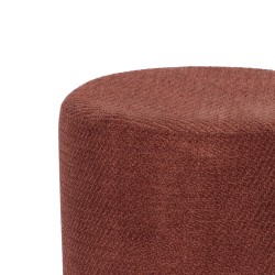 Pouf Twisty D 39 cm rouge en tissu