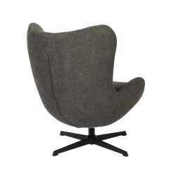 Fauteuil en tissu anthracite Austin