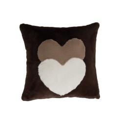Coussin coeur Luxe choco...