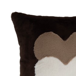 Coussin coeur Luxe choco 50x50 cm
