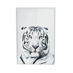Toile tigre noir et blanc...