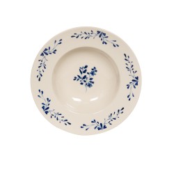 Assiette à pâtes Appoline bleue 27 cm (lot de 6)