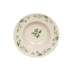 Assiette à pâtes Appoline verte 27 cm (lot de 6)