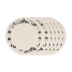 Assiette plate Alpages noir...