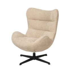 Fauteuil Austin beige en tissu