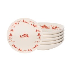 Plat rond Alpages rouge 32cm