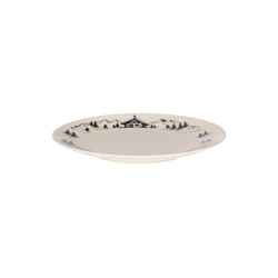 Assiette plate Alpages noir 27cm (lot de 6)