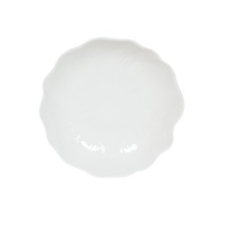 Assiette creuse Dahlia blanche 22,5 cm (lot de 6)