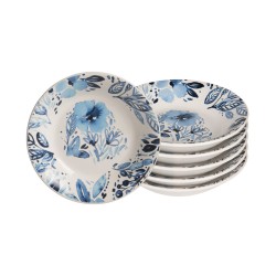 Assiette creuse Jardin bleu...