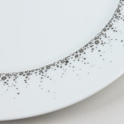 Assiette plate Boréalis gris 27 cm (lot de 6)