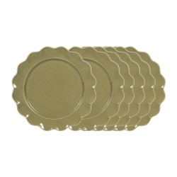 Assiette plate verte Agra...
