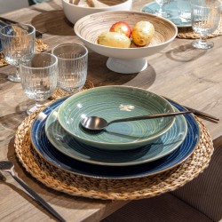 Assiette plate Moon Lagon 27 cm (lot de 6)
