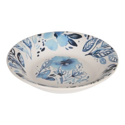 Assiette creuse Jardin bleu 20,5 cm (lot de 6)