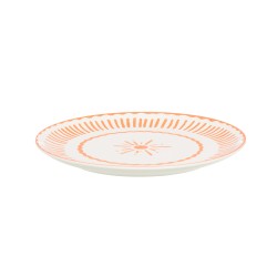 Assiette plate Tamara orange 27 cm (lot de 6)