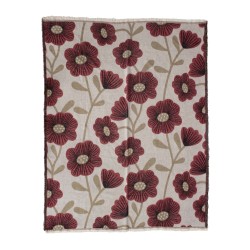 Plaid Lilou fleurs prune 130x170 cm