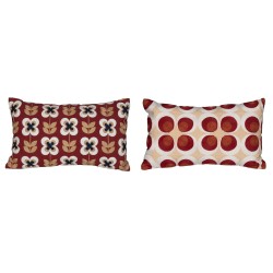 Coussin rétro Marceau imprimé 30x50 cm en coton (lot de 2)