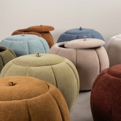 Pouf Pumpkin vert D60 cm en tissu